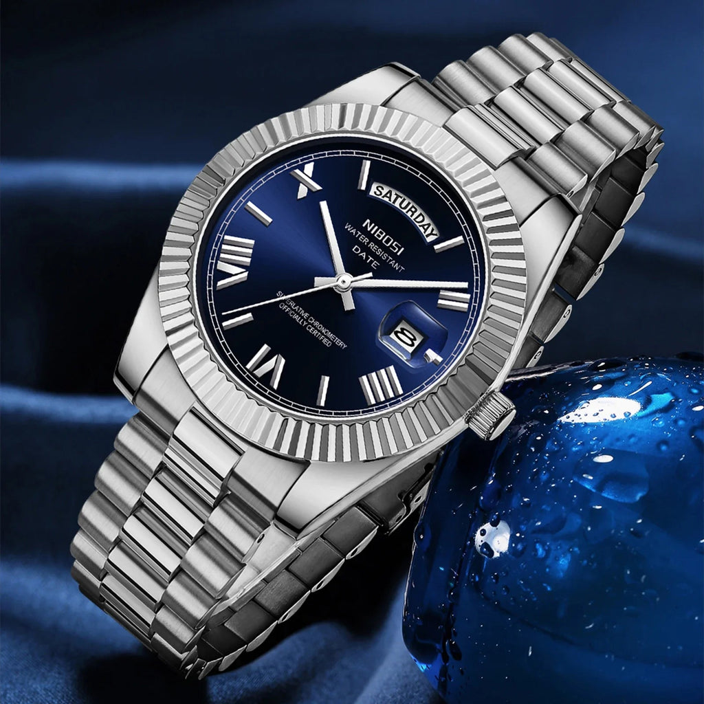 Quartz watches, luxury men's watches with date display and fashionable luminous - BritShade