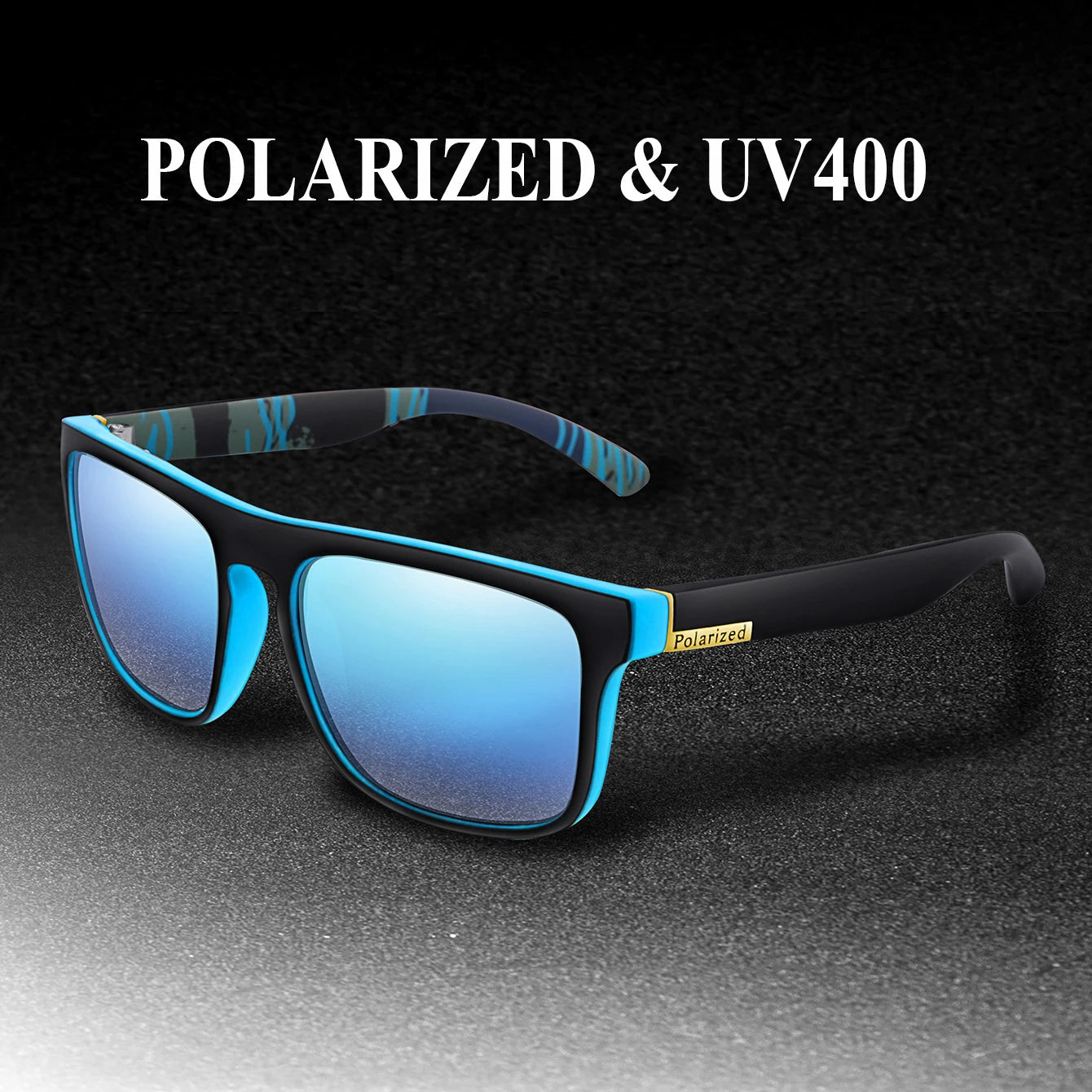 Retro Style Square Frame Polarized Cycling Sunglasses Men Night Vision Car Driving Sunglass Dirt Bike Motorcycle Glasses UV400 - BritShade