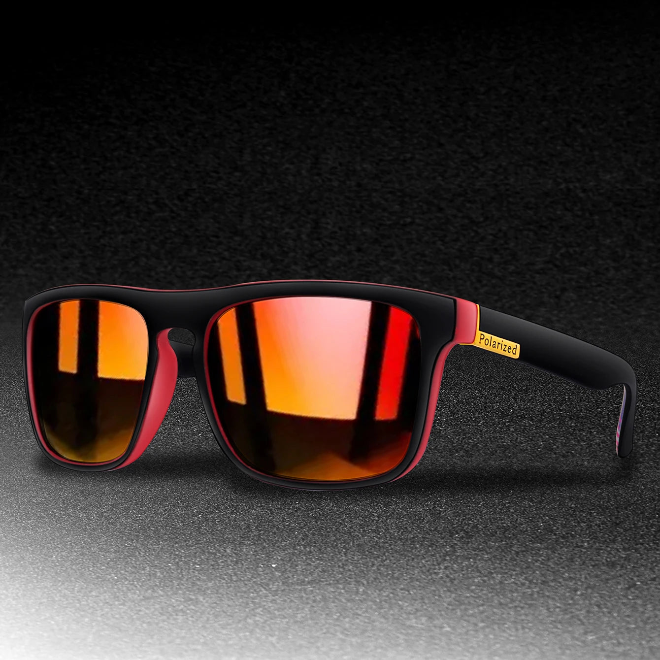 Retro Style Square Frame Polarized Cycling Sunglasses Men Night Vision Car Driving Sunglass Dirt Bike Motorcycle Glasses UV400 - BritShade