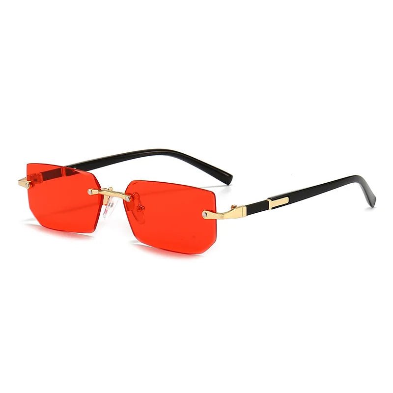 Rimless Sunglasses Rectangle Fashion - BritShade