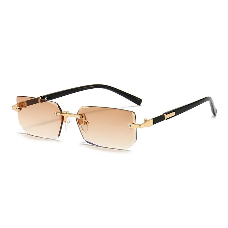 Rimless Sunglasses Rectangle Fashion - BritShade