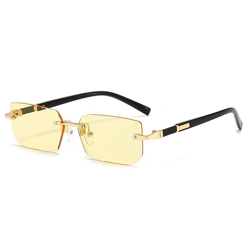 Rimless Sunglasses Rectangle Fashion - BritShade