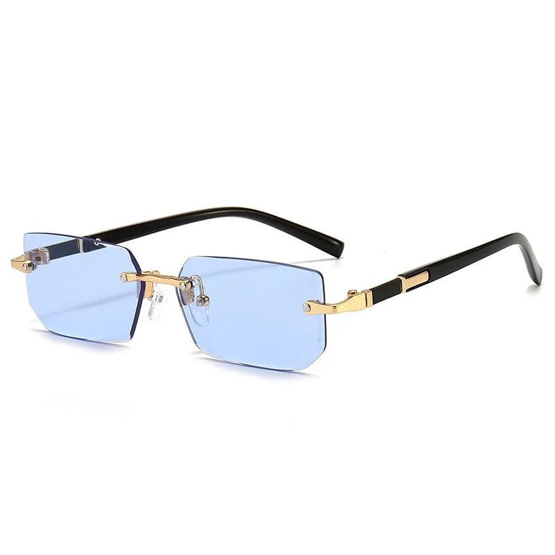 Rimless Sunglasses Rectangle Fashion - BritShade