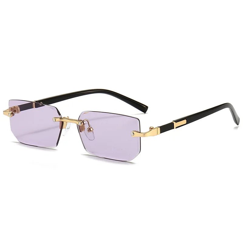 Rimless Sunglasses Rectangle Fashion - BritShade