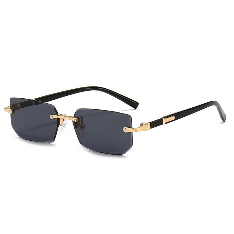 Rimless Sunglasses Rectangle Fashion - BritShade