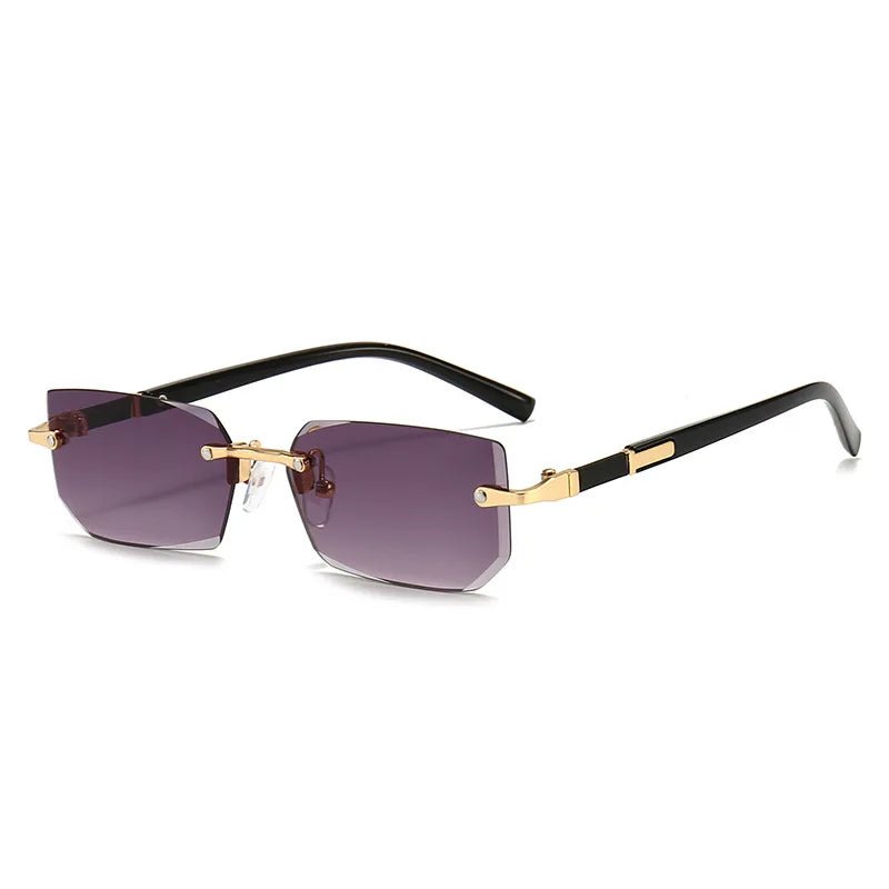 Rimless Sunglasses Rectangle Fashion - BritShade