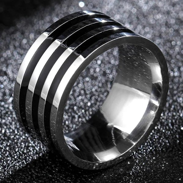 Trendy 10MM Stainless Steel Ring for Him & Her – Elegant Valentine’s Day Gift - BritShade