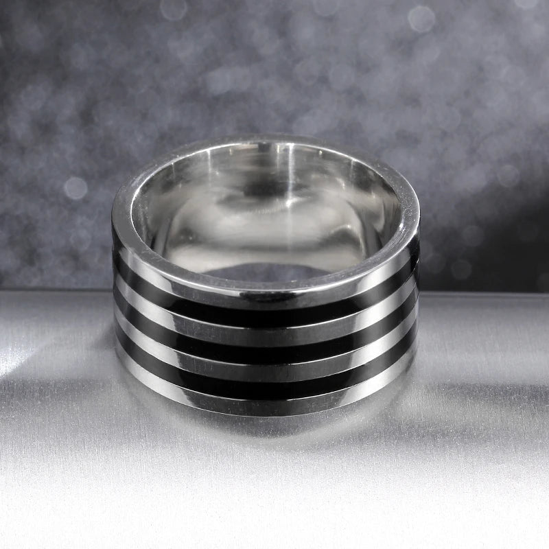 Trendy 10MM Stainless Steel Ring for Him & Her – Elegant Valentine’s Day Gift - BritShade