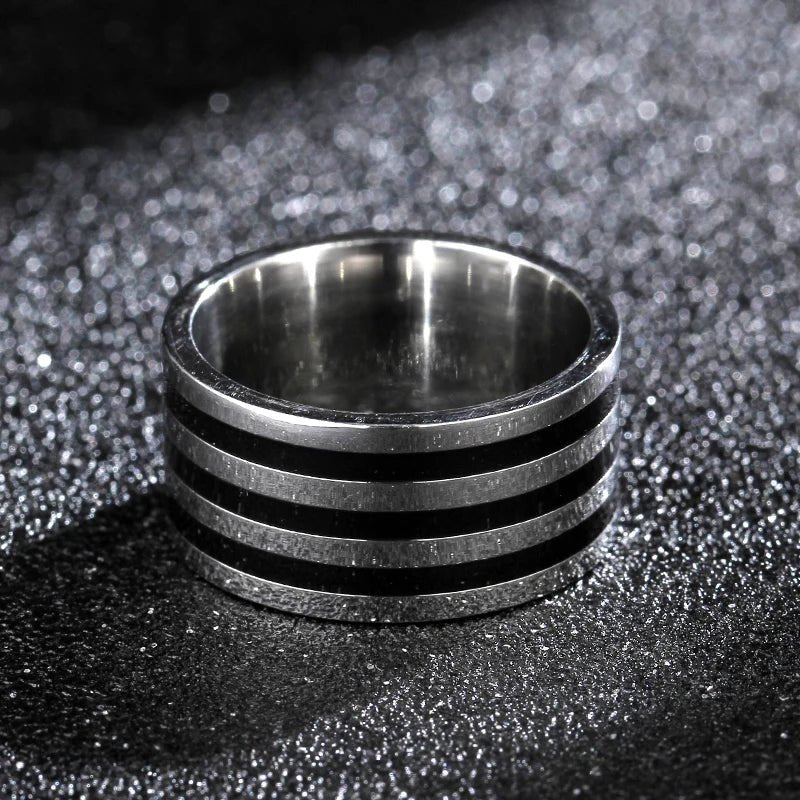 Trendy 10MM Stainless Steel Ring for Him & Her – Elegant Valentine’s Day Gift - BritShade