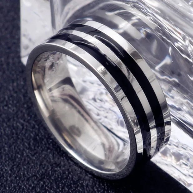 Trendy 10MM Stainless Steel Ring for Him & Her – Elegant Valentine’s Day Gift - BritShade