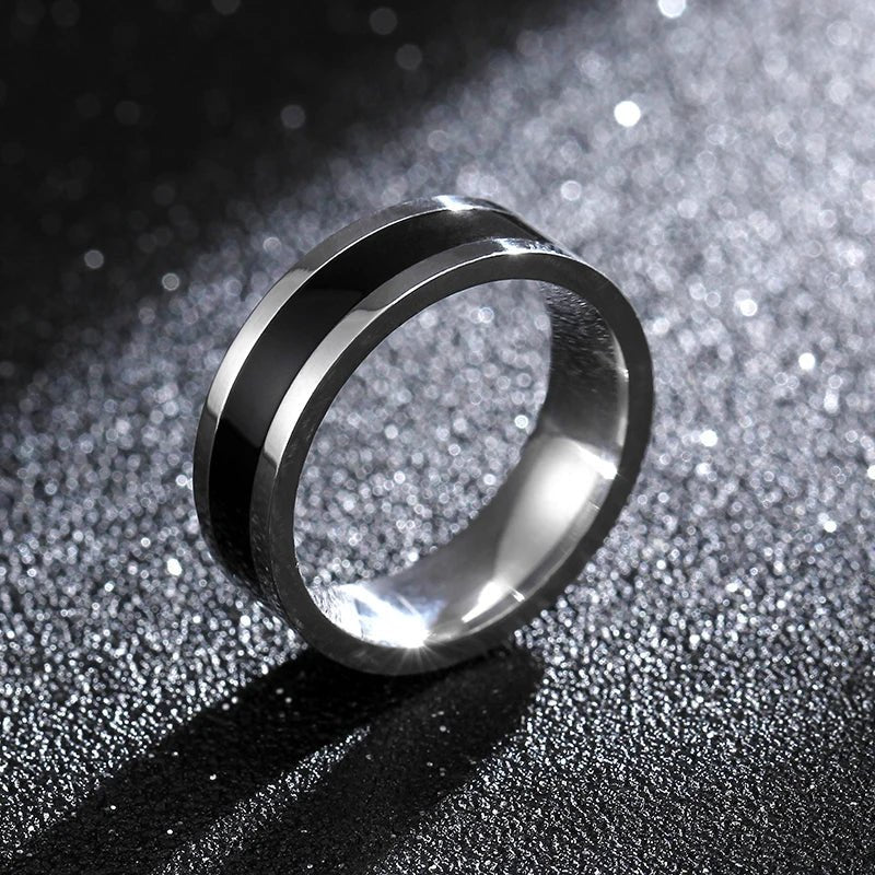 Trendy 10MM Stainless Steel Ring for Him & Her – Elegant Valentine’s Day Gift - BritShade