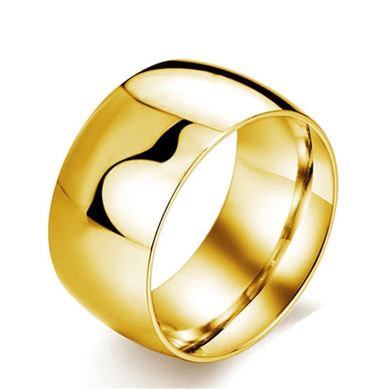 Trendy 10MM Stainless Steel Ring for Him & Her – Elegant Valentine’s Day Gift - BritShade