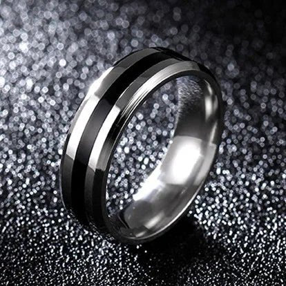 Trendy 10MM Stainless Steel Ring for Him & Her – Elegant Valentine’s Day Gift - BritShade