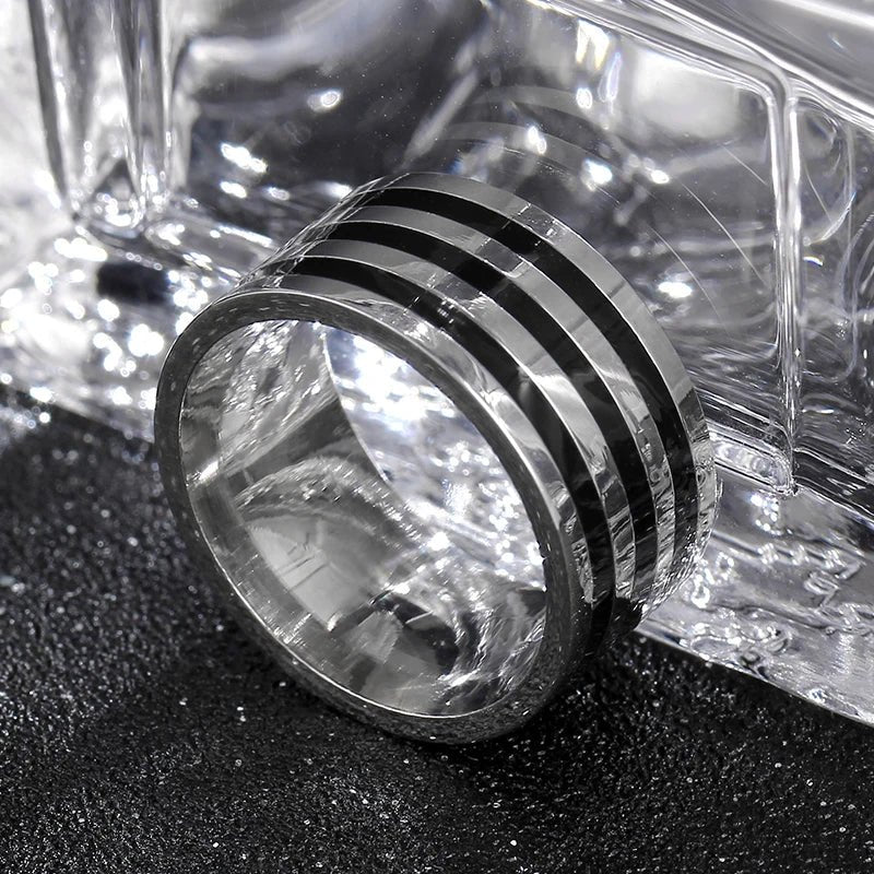 Trendy 10MM Stainless Steel Ring for Him & Her – Elegant Valentine’s Day Gift - BritShade