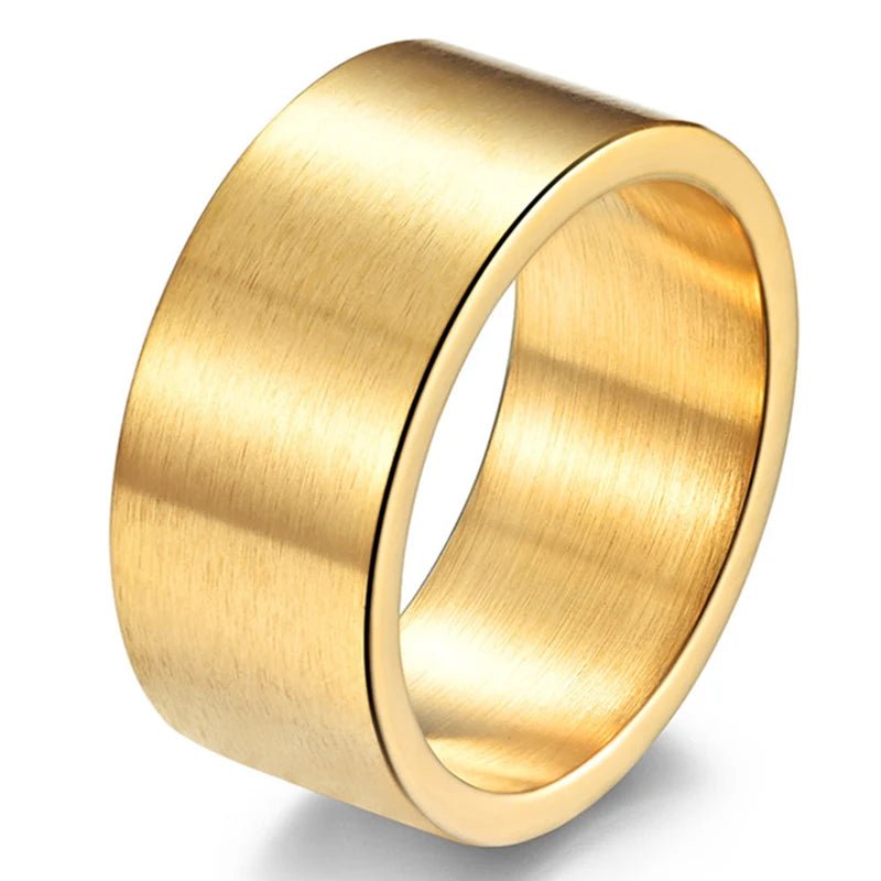 Trendy 10MM Stainless Steel Ring for Him & Her – Elegant Valentine’s Day Gift - BritShade